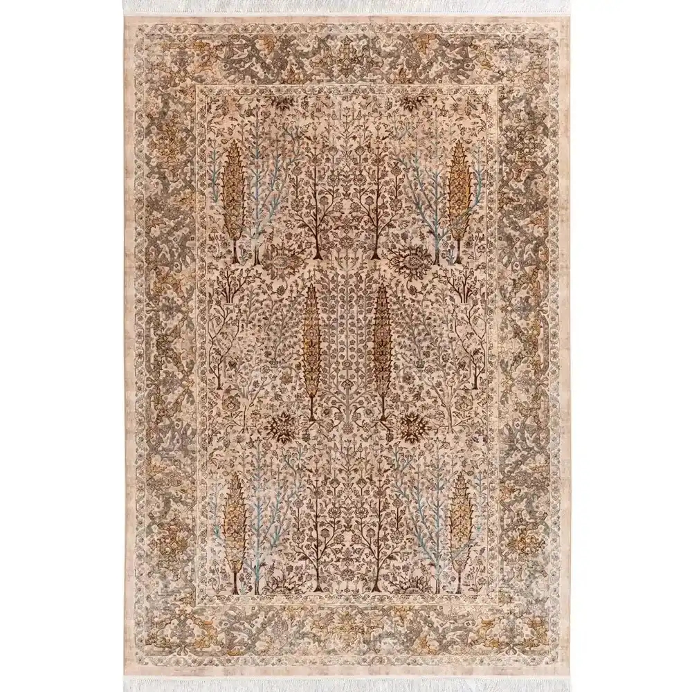 فرش ماشینی کد 25cn0280 کرم 1200 شانه